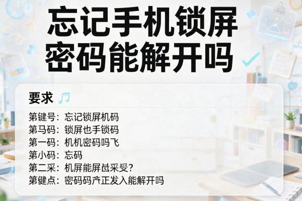 忘记手机锁屏密码能解开吗