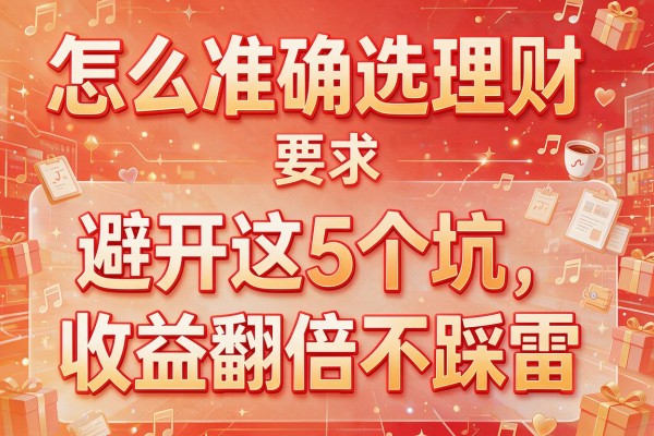 怎么准确选理财：避开这5个坑，收益翻倍不踩雷