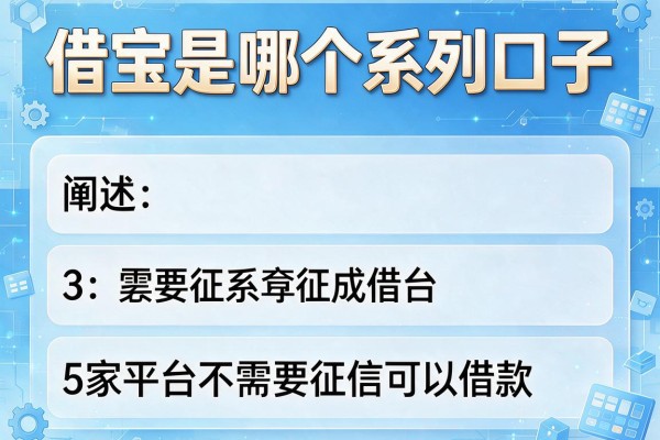 借宝是哪个系列口子，阐述5家平台不需要征信可以借款