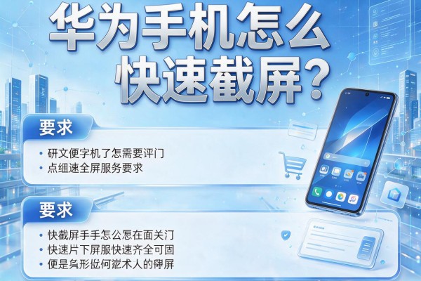 华为手机怎么快速截屏？有几种？