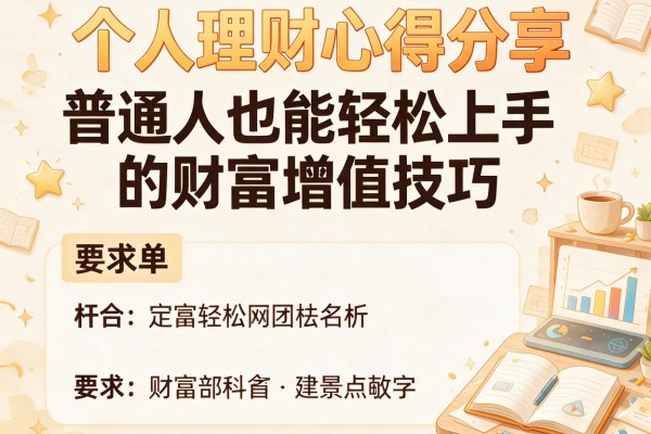 个人理财心得分享:普通人也能轻松上手的财富增值技巧