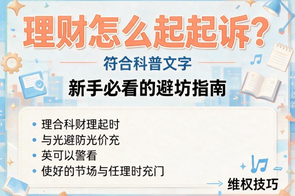 理财怎么起起诉？新手必看的避坑指南与维权技巧