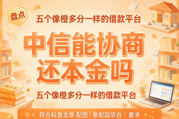 中信能协商还本金吗，盘点五个像橙多分一样的借款平台