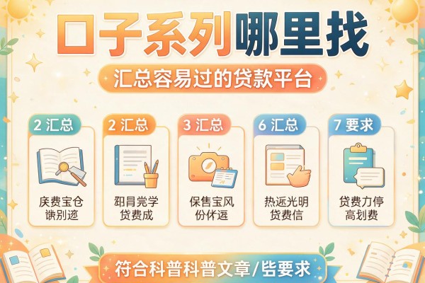 口子系列哪里找，汇总五个容易过的贷款平台