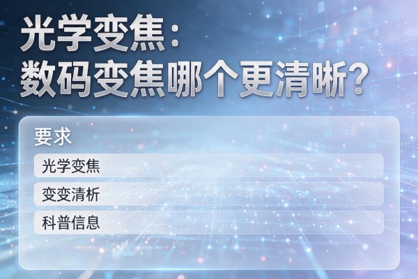 光学变焦和数码变焦哪个更清晰？