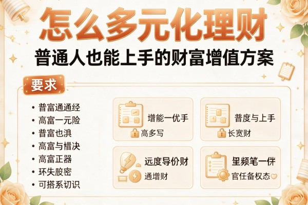 怎么多元化理财：普通人也能上手的财富增值方案