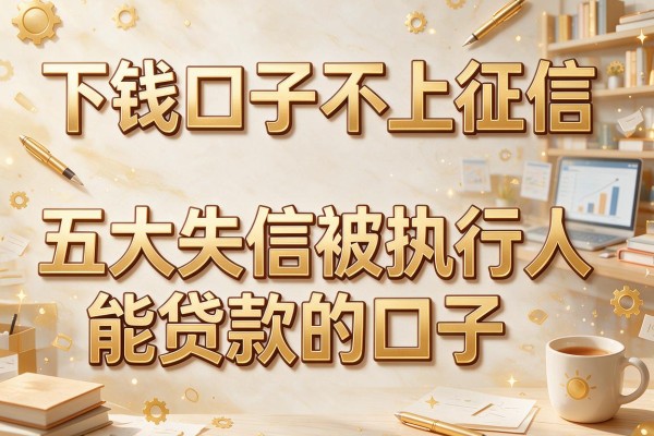 下钱口子不上征信，五大失信被执行人能贷款的口子
