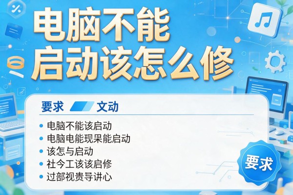 电脑不能启动该怎么修？