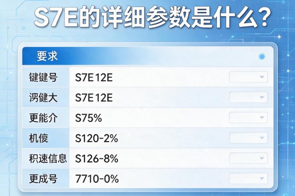 S7E的详细参数是什么？