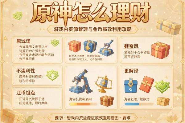 原神怎么理财：游戏内资源管理与金币高效利用攻略