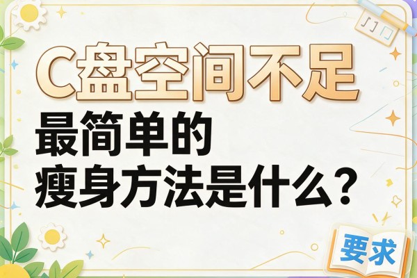 C盘空间不足，最简单的瘦身方法是什么？