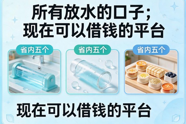 所有放水的口子，省内五个现在可以借钱的平台