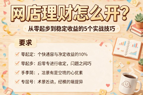 网店理财怎么开？从零起步到稳定收益的5个实战技巧