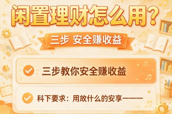 闲置理财怎么用？三步教你安全赚收益