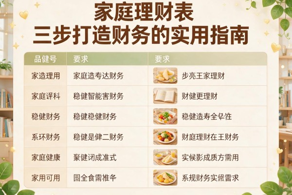 家庭理财表：三步打造稳健财务的实用指南