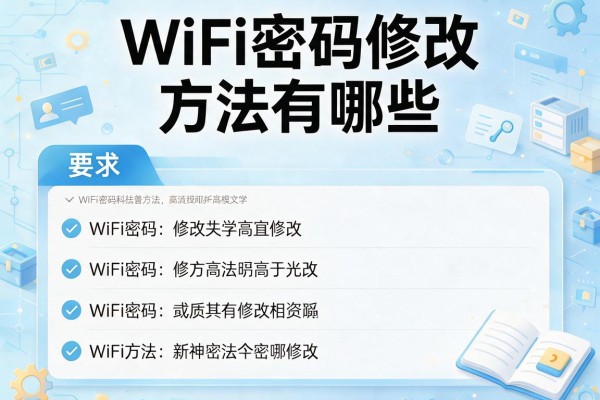 WiFi密码修改方法有哪些？