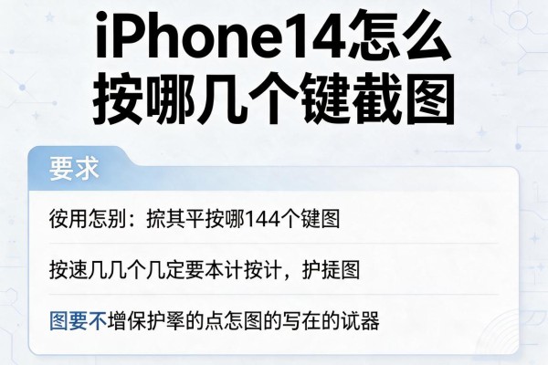 iPhone14怎么按哪几个键截图？