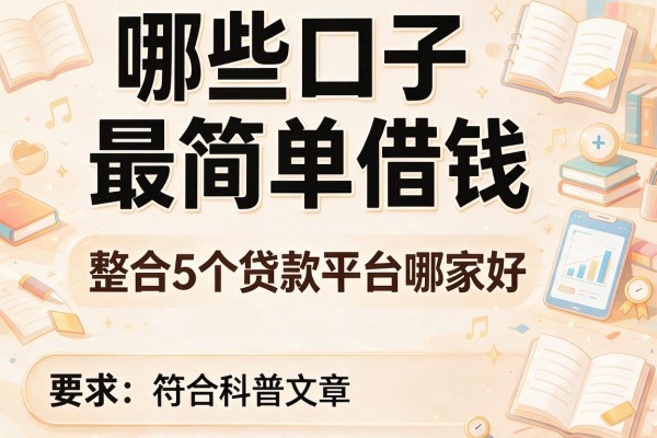 哪些口子最简单借钱，整合5个贷款平台哪家好