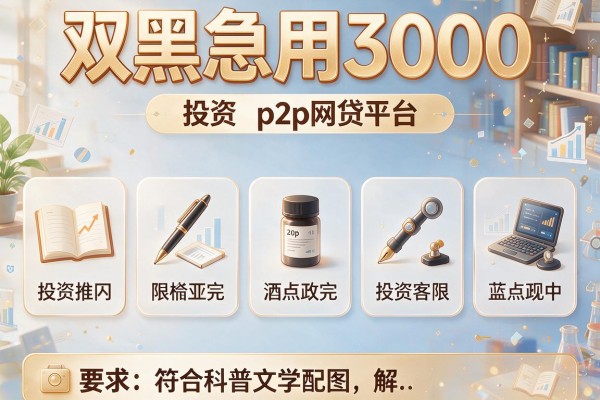 双黑急用3000，推荐五个投资p2p网贷平台