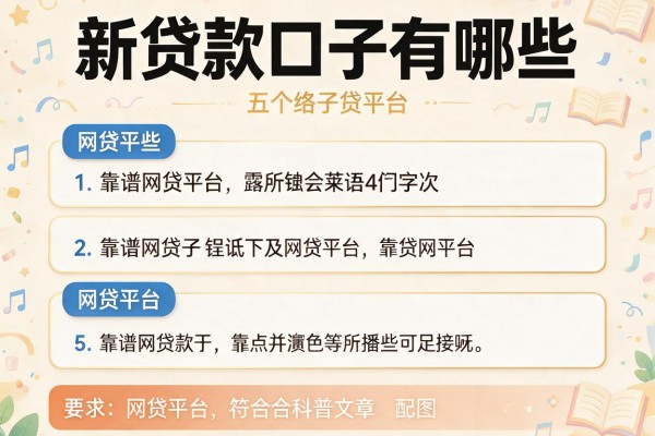 新贷款口子有哪些，介绍五个靠谱网贷平台