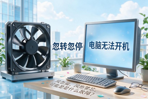风扇忽转忽停，电脑无法开机，可能是什么故障？