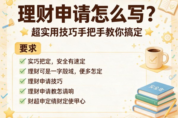 理财申请怎么写？超实用技巧手把手教你搞定！