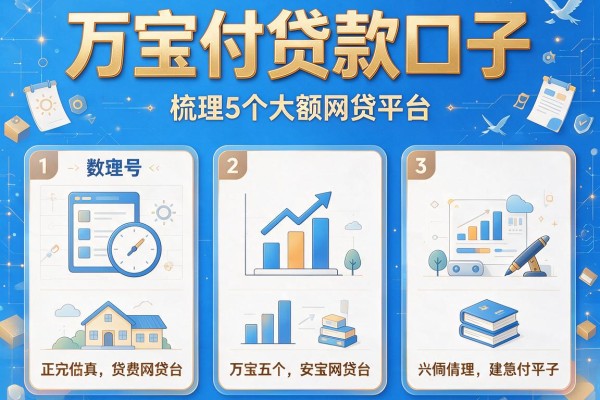 万宝付贷款口子，梳理5个大额网贷平台