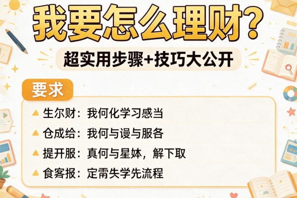 我要怎么理财？超实用步骤+技巧大公开
