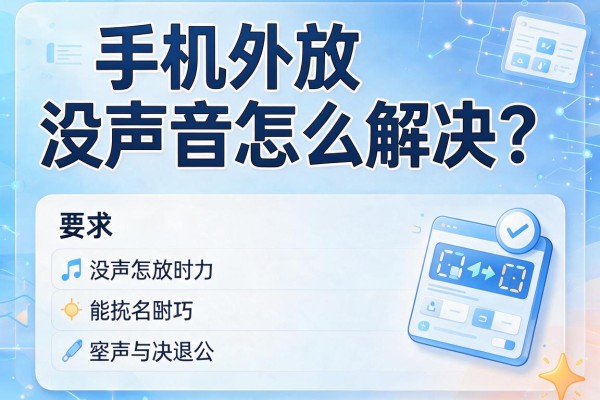 手机外放没声音怎么解决？