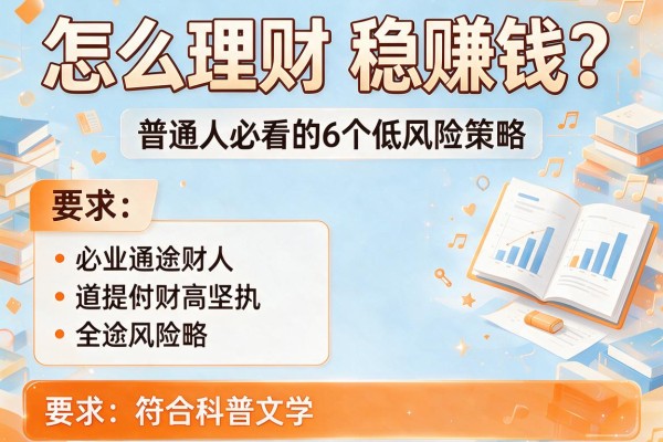 怎么理财稳赚钱？普通人必看的6个低风险策略