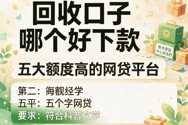 回收口子哪个好下款，五大额度高的网贷平台