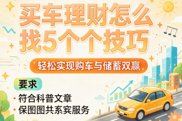 买车理财怎么找5个技巧轻松实现购车与储蓄双赢