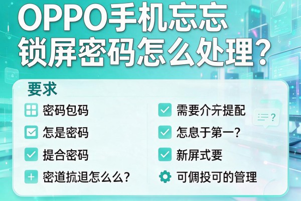 OPPO手机忘记锁屏密码怎么处理？