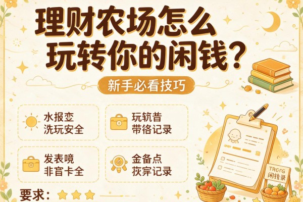 理财农场怎么玩转你的闲钱？新手必看技巧