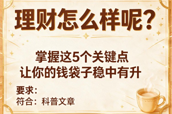 理财怎么样呢？掌握这5个关键点让你的钱袋子稳中有升