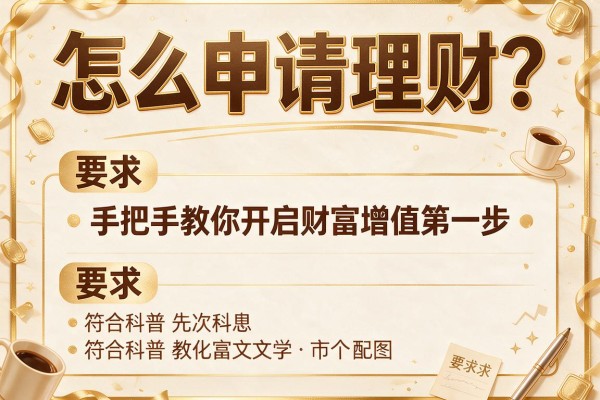 怎么申请理财？手把手教你开启财富增值第一步