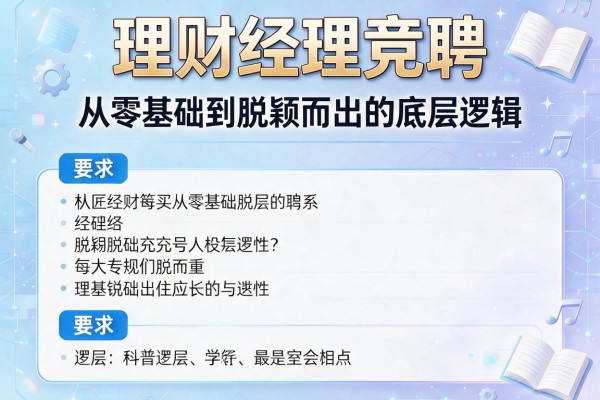 理财经理竞聘：从零基础到脱颖而出的底层逻辑
