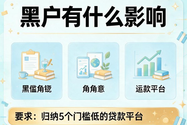 黑户有什么影响，归纳5个门槛低的贷款平台