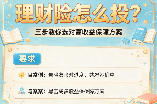 理财险怎么投？三步教你选对高收益保障方案