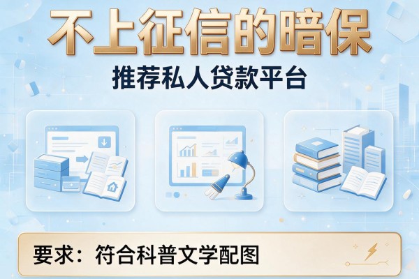不上征信的暗保，推荐五个私人贷款平台