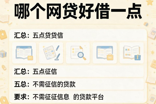 哪个网贷好借一点，汇总五个不需征信的贷款平台