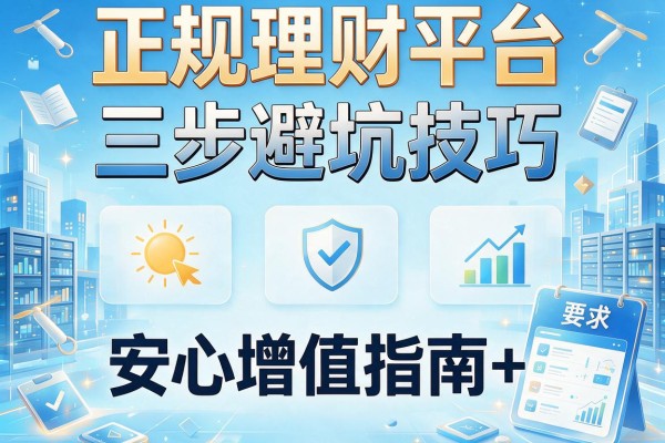 正规理财平台：三步避坑技巧+安心增值指南
