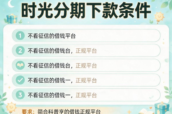 时光分期下款条件，分析五个不看征信的借钱正规平台