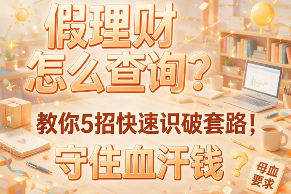 假理财怎么查询？教你5招快速识破套路，守住血汗钱