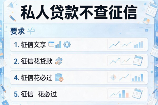 私人贷款不查征信，阐述5家征信花必过的平台