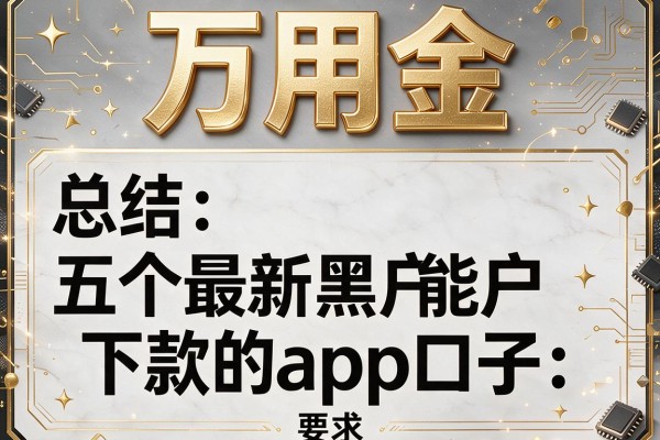 万用金，总结五个最新黑户能下款的app口子