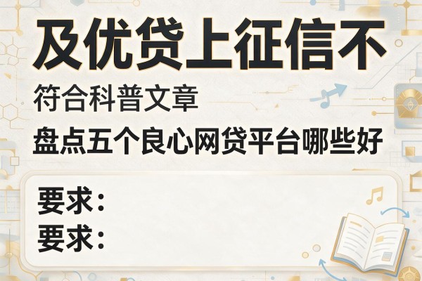 及优贷上征信不，盘点五个良心网贷平台哪些好
