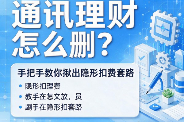 通讯理财怎么删？手把手教你揪出隐形扣费套路