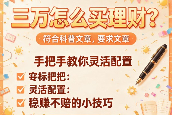 三万怎么买理财？手把手教你灵活配置，稳赚不赔的小技巧