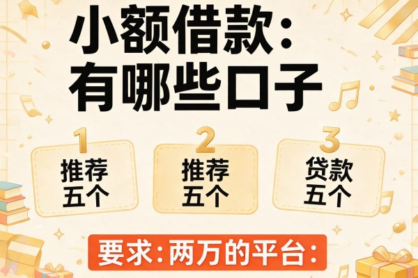 小额借款有哪些口子，推荐五个贷款两万的平台